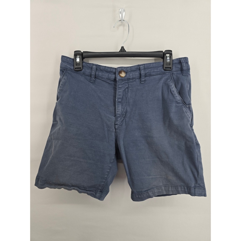 Marine Layer Mens Saturday Shorts Blue Chino Size 33 7 Inch Inseam